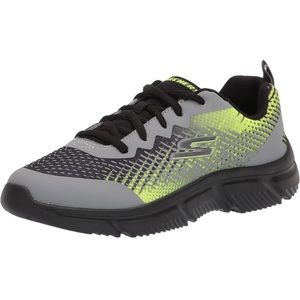 Skechers Kids Boy's Go Run 650 Sneaker, Grey/Black, 6.5 youth/Big Kid